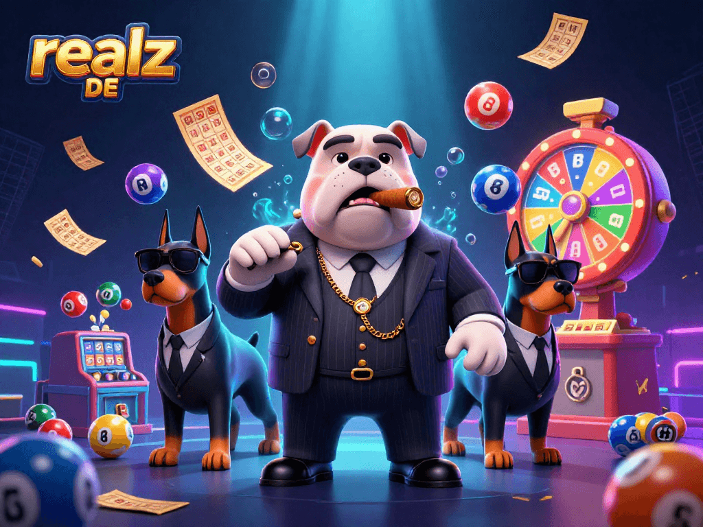 Erleben Sie realz DE mit dem 3D Cartoon-Mafia-Boss und seinen Bodyguards in einer dynamischen Casinowelt.