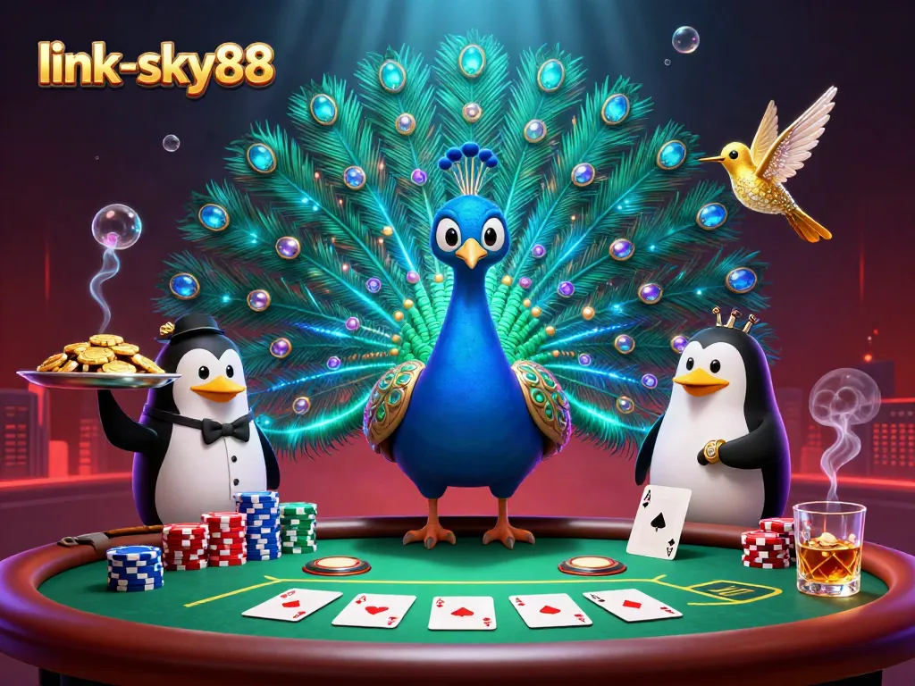Experience the excitement at link-sky88 with colorful poker elements and dynamic characters.